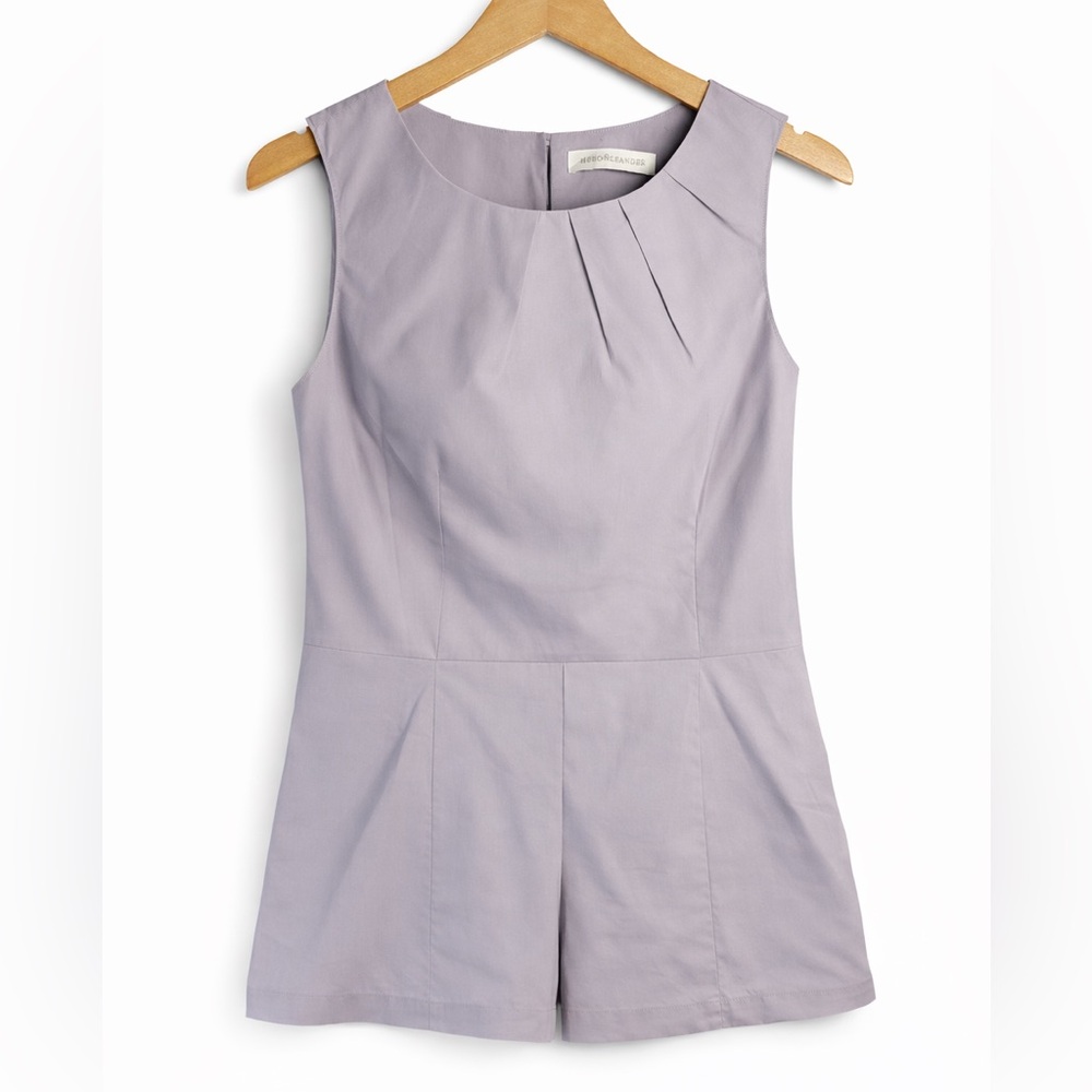 Hero & Leander Lilac Sleeveless Blouse - 100% Cotton - Size 6
